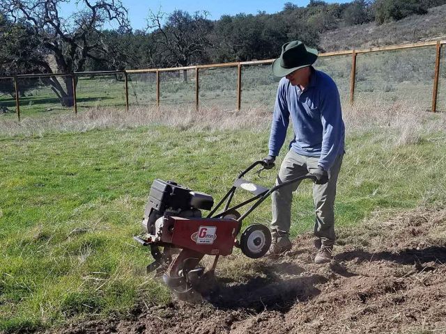 Setting up an experiment at Sedgwick Reserve. Photo credit Maddie Nolan.
