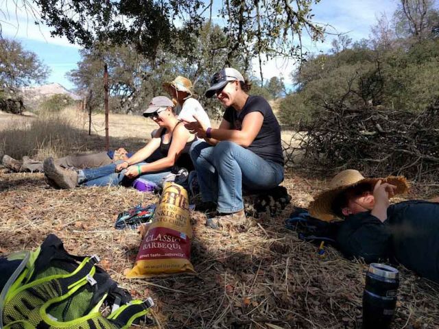 Lunch break at Sedgwick Reserve. Photo credit Stephanie Ma.